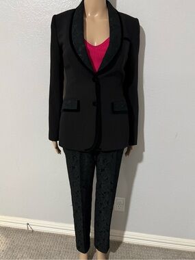 Dolce & Gabbana Black Jacquard Blazer with Label